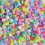 CsimpiStore Korona alakú gyöngy színes (8mm, Műanyag) 20g/csomag