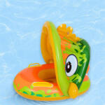  Beülős Baba úszógumi napfénytetővel aligátor 70 cm