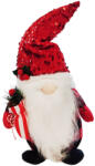  Karácsonyi skandináv manó flitteres sapkával és fagyönggyel 43 cm