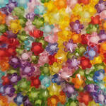  Virág gyöngy szines szírmokkal 20/csomag