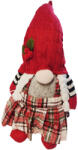  Karácsonyi skandináv manó fonott szakállal és skót szoknyával 46 cm