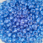 CsimpiStore Csiszolt Kristály gyöngy Kék (8mm, Műanyag) 20g/csomag