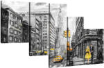  New York City Utcai Jelenet Vászonkép Szett - 5 Darabos - 170x100 cm