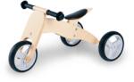 PINOLINO Mini Balance Tricycle Charlie, din lemn, decapotabil in 4 directii, sa reglabila pe inaltime in 6 directii, pentru copii de la 1, 5 ani, natural (239428)