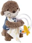 Fehn Rattle Ring Otter - jucarie de prindere pentru zornait, simtire, joaca cu un animal de plus moale si dragalas - un insotitor fidel pentru bebelusi si copii mici de la 0+ luni (00047080)