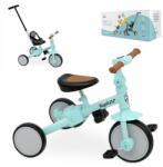 Interbaby Tricicleta de la 1 an cu tija de impingere Evolution Interbaby | Tricicleta de la 1 an la 5 ani | De la tricicleta la bicicleta cu sau fara pedale | Adaptabil si schimbator | Culoare verde (TRICI01-03