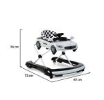 Cangaroo Moni Cabrio 2in1 bébikomp és járássegítő - szürke