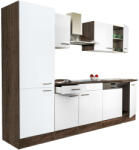 Leziter Yorki 280 konyhablokk yorki tölgy korpusz, selyemfényű fehér fronttal polcos szekrénnyel (L280YFH-PSZ)