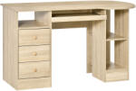 HomCom Íróasztal, fiókos-polcos, Natúr, 125x60x74