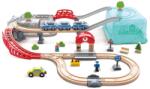 Hape Set de joc Hape Railway World cu cutie de depozitare, 48 de piese, timp de 3 ani (E3771)