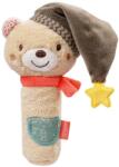 Fehn Stick Gripping Toy Bear - jucarie pentru abilitati motorii pentru bebelusi pentru a promova abilitatile motorii si simturile - jucarie ideala pentru bebelusi ca o jucarie draguta de plus cu zornaitor 