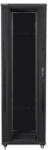 Lanberg FF01-8242-12B 19" 42U SZÉL: 800mm MÉLY: 1200mm MAG: 2047mm lapraszerelt üvegajtós fekete rack szekrény - pepita
