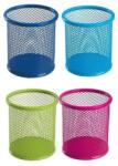 DELI kerek fémhálós színes írószertartó (DEL09153) - officedepot