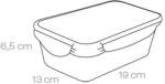 Tescoma FRESHBOX Téglalap alakú ételtároló doboz, 1, 0 l (892064.00) - pepita