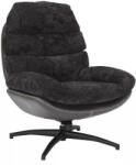 SIGNAL MEBLE Giselle Luxus Forgó Fotel Fekete Szövet-Műbőr Kárpitozással (GISELLEC)