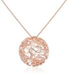  Ezüst Nyaklánc - Áttört Kör Medál - Rózsaarany