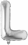  Maxee születésnapi léggömb, L betű, ezüst, 40 cm
