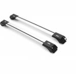  2 darabos UNIVERSAL fixpontos keresztirányú tetőcsomagtartó készlet, Wingbar, 90 CM hosszú, ezüst színű