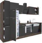 Leziter Yorki Konyhabútor - 310 cm - Tölgy/Antracit (L310YAN-SUT-FF)