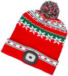  Sapka Strend Pro X-mas, piros-zöld L, 4x SMD LED, USB töltés