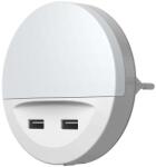 STREND PRO Lámpa LEDVANCE LUNETTA® USB, LED konnektorba dugható, 2x USB töltőport, 3lm, 3000K, nappal-éjszaka é