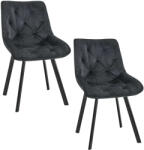 AKORD 033 Étkezőszék szett 2 db - fekete (2xCSJ.33-BL)