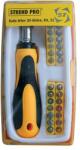  Bit készlet Strend Pro YF40529, 30 részes, csavarhúzóval, S2