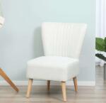 HomCom Szék, Homcom, poliészter/fa, fehér