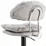 Quasar & Co 2 db bárszék szett, Quasar & Co. ® CLEO, forgatható, 360°-os forgórendszerrel, magasságban állítható, lábtartóval, műbőr/fém/szivacs kárpitozással, alkalmas konyhába, szürke