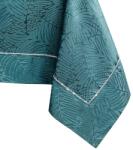 AmeliaHome Asztalterítő Gaia tengerzöld dombornyomott 130x130 AmeliaHome