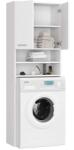 ARTOOL Praktikus Mosógép Felett Szekrény - Fehér - 64x30x180 cm