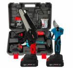 DDT Elektromos olló és mini láncfűrész készlet 2 db DDT-CRISTAL, 24 V, 2 Ah akkumulátorral, töltővel, tartozékokkal