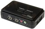 StarTech 2 Port Black USB KVM Switch Kit with Audio and Cables (SV211KUSB)