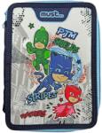 PJ Masks Felszerelt tolltartó, Hősök pizsamában - Bárkiből lehet hős, 2 cipzár, 15 x 5 x 21 cm (484277)
