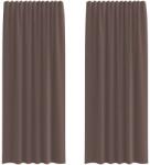 vidaXL 2 db barna fátyolfüggönyök fülecske tetejével 140x260 cm 0.25 kg 4102264 4102264 (4102264)