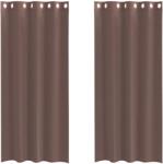 vidaXL 2 db barna fátyolfüggönyök rojtokkal 140x225 cm 4102067 (4102067)