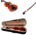  Klasszikus fa hegedű 4/4-es tok + ajándék húrkészlet