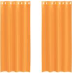 vidaXL 2 db narancssárga fátyolfüggönyök rojtokkal 140x225 cm 4102091 (4102091)
