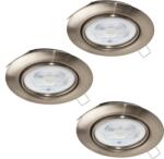 EGLO Favazzina Led Beépíthető Szpot Gu10 3x4w 3x400lm 2700k Ip20 8, 8cm Matt Nikkel (901757)