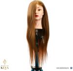  KIRA 90%humán természetes hajú fodrász női babafej