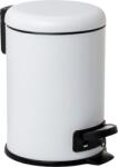 Megalant Fürdőszobai Pedálos Szemetes 3l Fém Fehér Matt, Lecsapódásgátlóval
