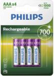 Philips AAA 700mAh újratölthető elemek, 4db (R03B4A70/10)