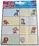Paw Patrol Mancs Őrjárat Füzetcímke - Színes - 16 db (GIM77400946)