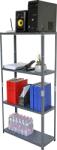 Premiumshelf Fémpolc 4 Acél Polccal Porfestett Szürke 150x75x30cm Teherbírás: 50kg/polc, összteherbírás: 200kg