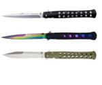 Depox Három kés készlet, zárható penge, övcsipesz, 33 cm, többszínű (C119+C120+C121)