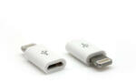 SBOX iPhone Lightning - Micro USB Adapter - Fehér (MICROUSB-IPHONE5F/M)