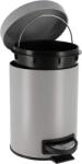 Megalant Fürdőszobai Pedálos Szemetes 3l Fém Szürke Matt, Lecsapódásgátlóval