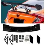  4. Generációs Univerzális Hátsó Spoiler Alumínium Tartóval Szedánhoz Fényes Fekete AutoVision