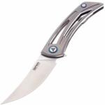  Összecsukható kés, SRM, Unicorn, 7415-TZ, titán fogantyú, 154 cm acél, szürke
