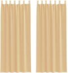 vidaXL 2 db homokszínű voile függönyök rúd zsebekkel 0.25 kg 4102220 4102220 (4102220)